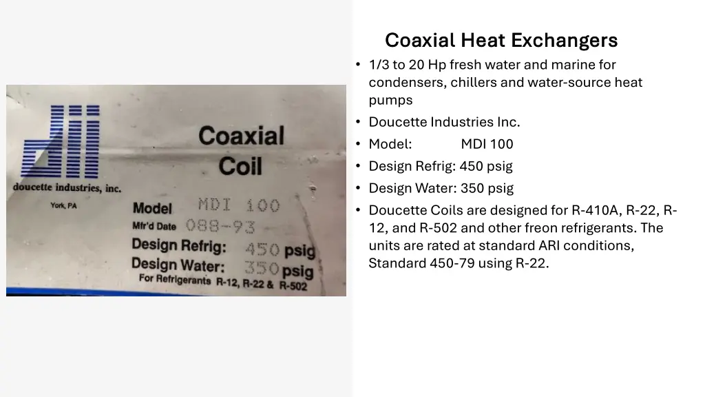 coaxial heat exchangers coaxial heat exchangers
