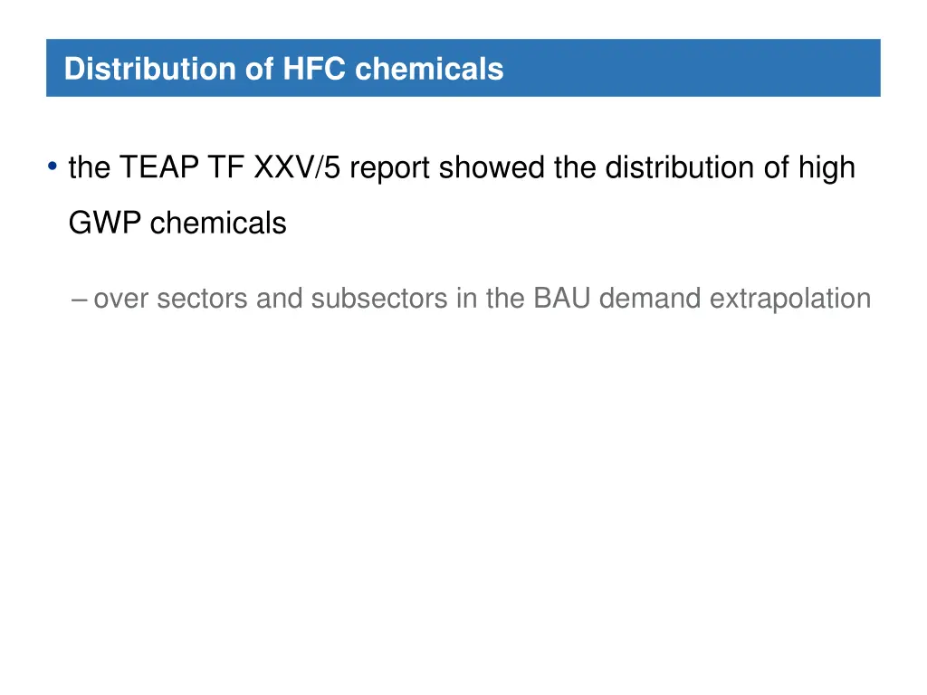 distribution of hfc chemicals