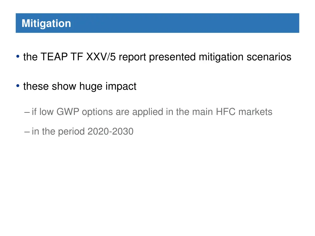 mitigation