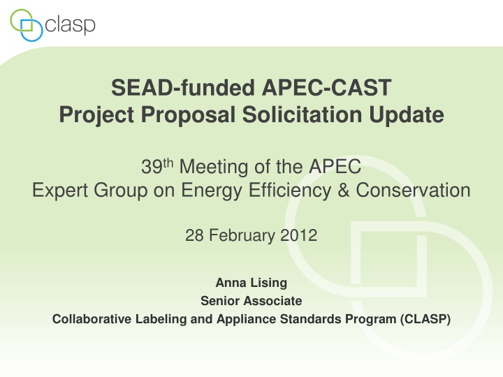 sead funded apec cast project proposal