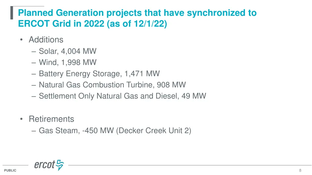 planned generation projects that have