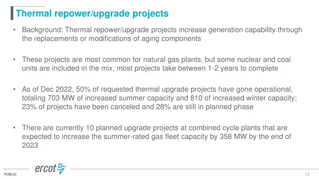 thermal repower upgrade projects