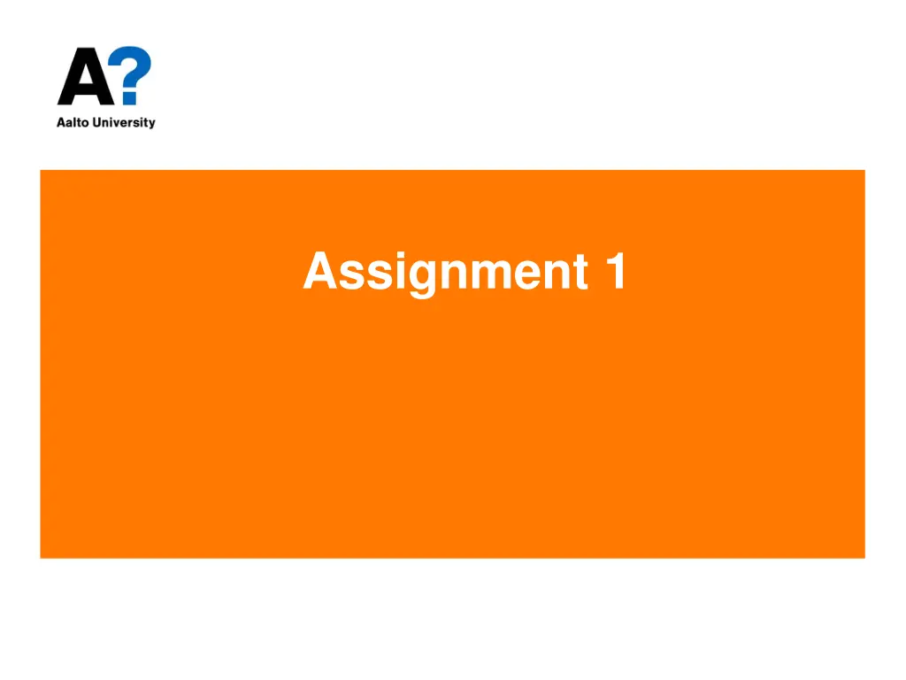 assignment 1