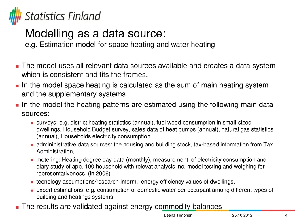 modelling as a data source e g estimation model