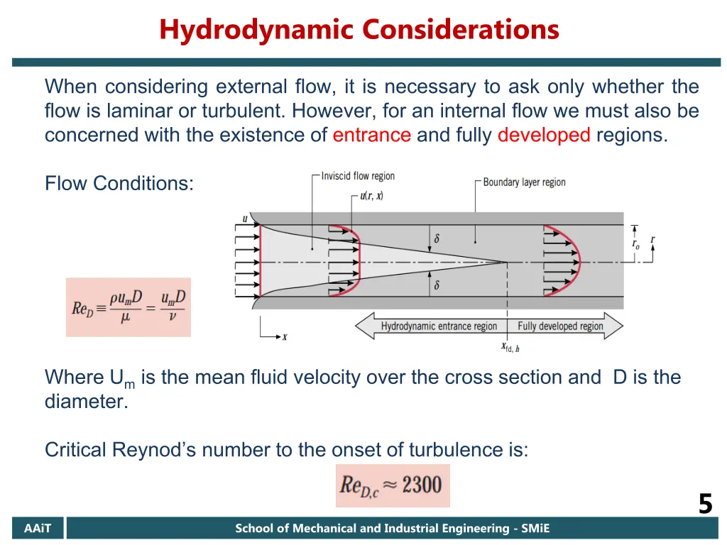 hydrodynamic considerations