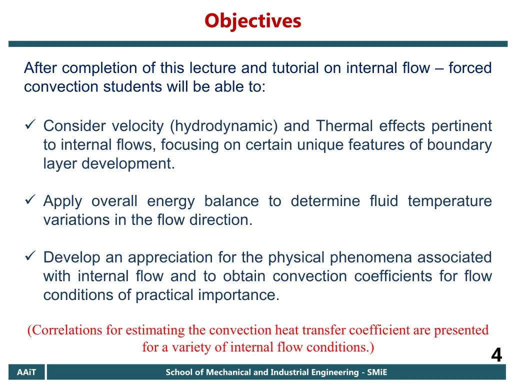 objectives