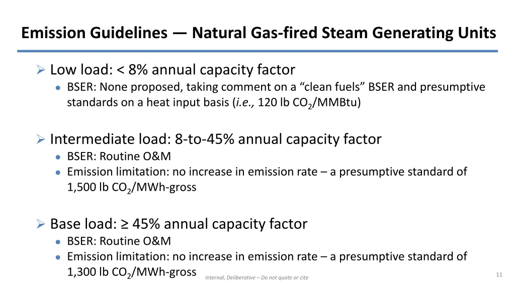 emission guidelines natural gas fired steam