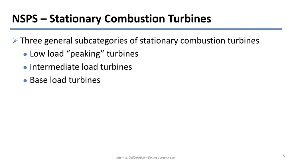 nsps stationary combustion turbines 1
