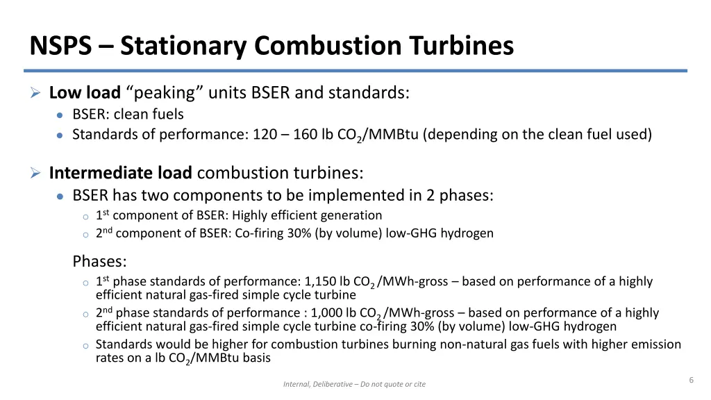 nsps stationary combustion turbines 2