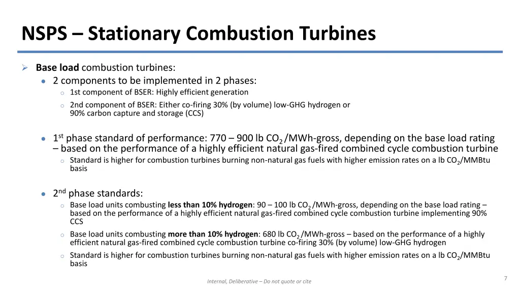 nsps stationary combustion turbines 3