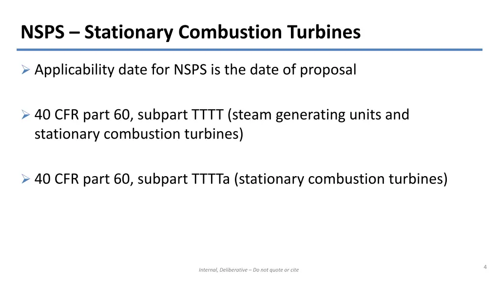 nsps stationary combustion turbines