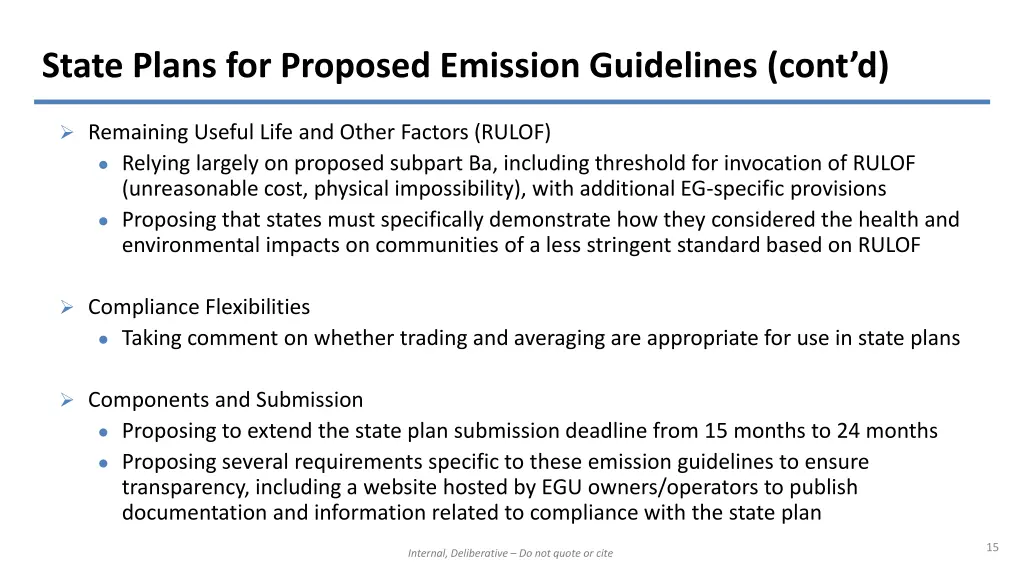 state plans for proposed emission guidelines cont