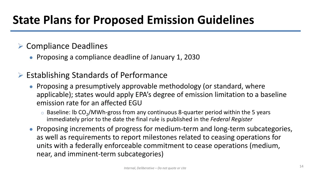 state plans for proposed emission guidelines