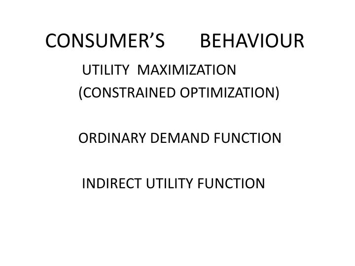 consumer s behaviour