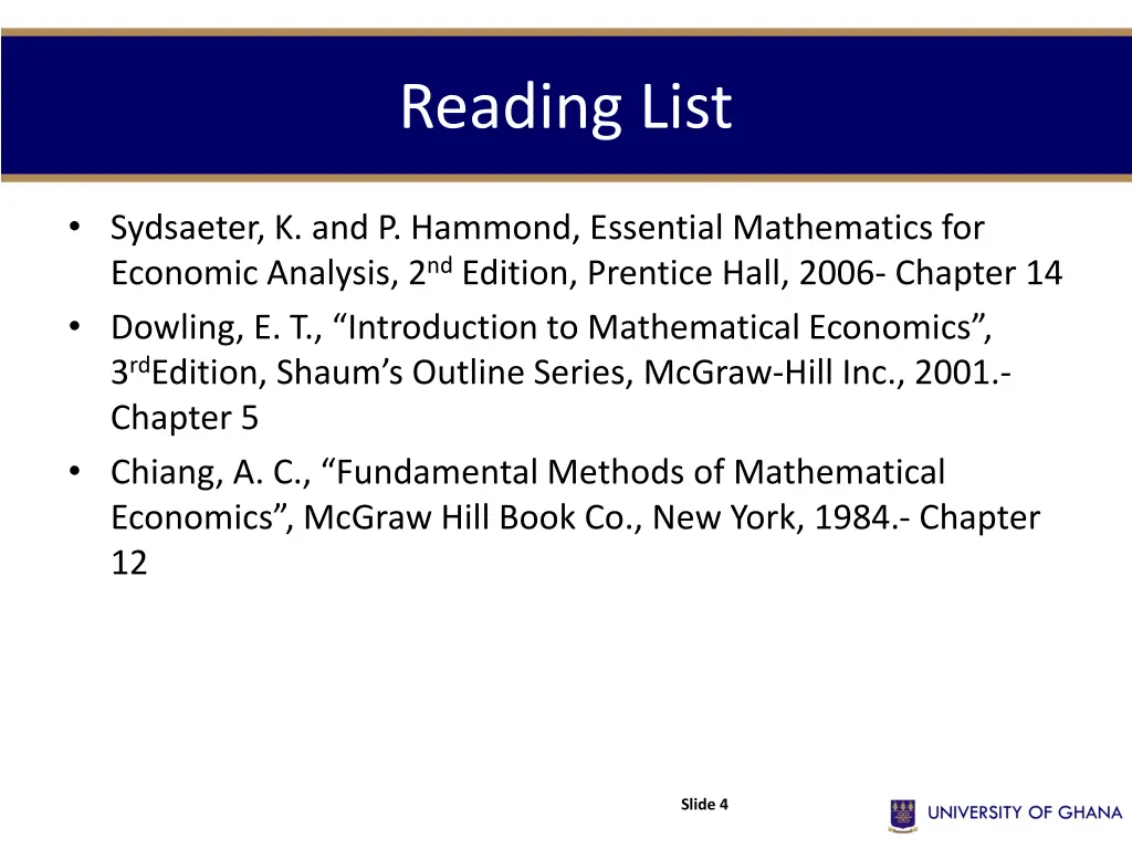 reading list