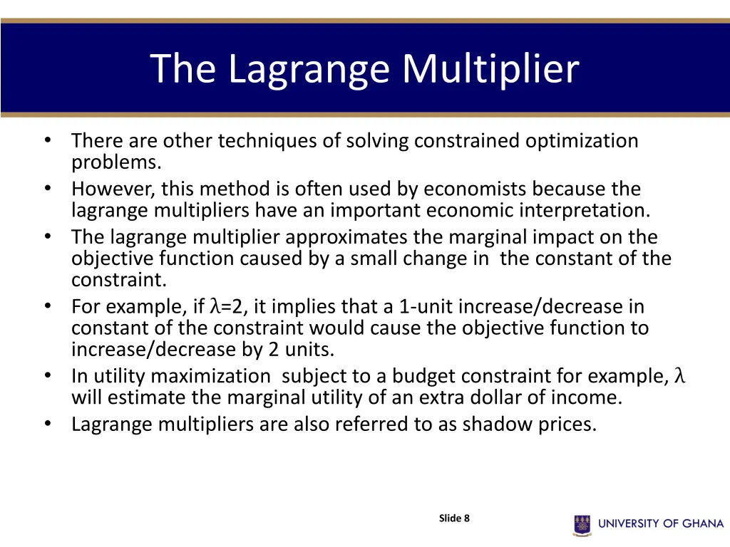 the lagrange multiplier