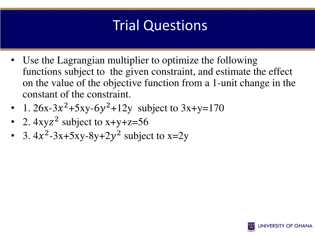 trial questions