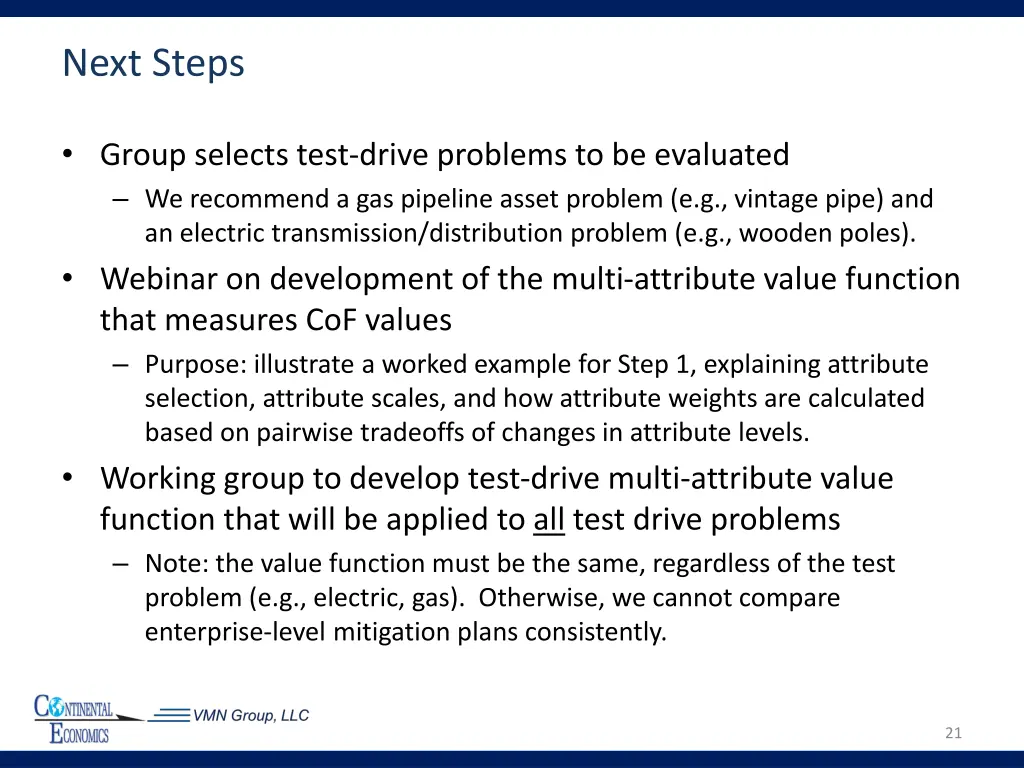next steps