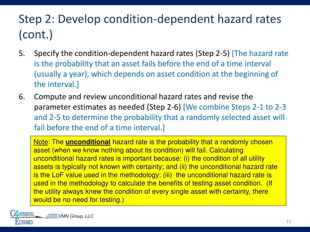 step 2 develop condition dependent hazard rates 2