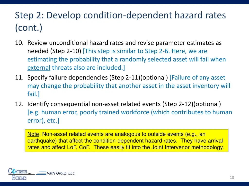 step 2 develop condition dependent hazard rates 4