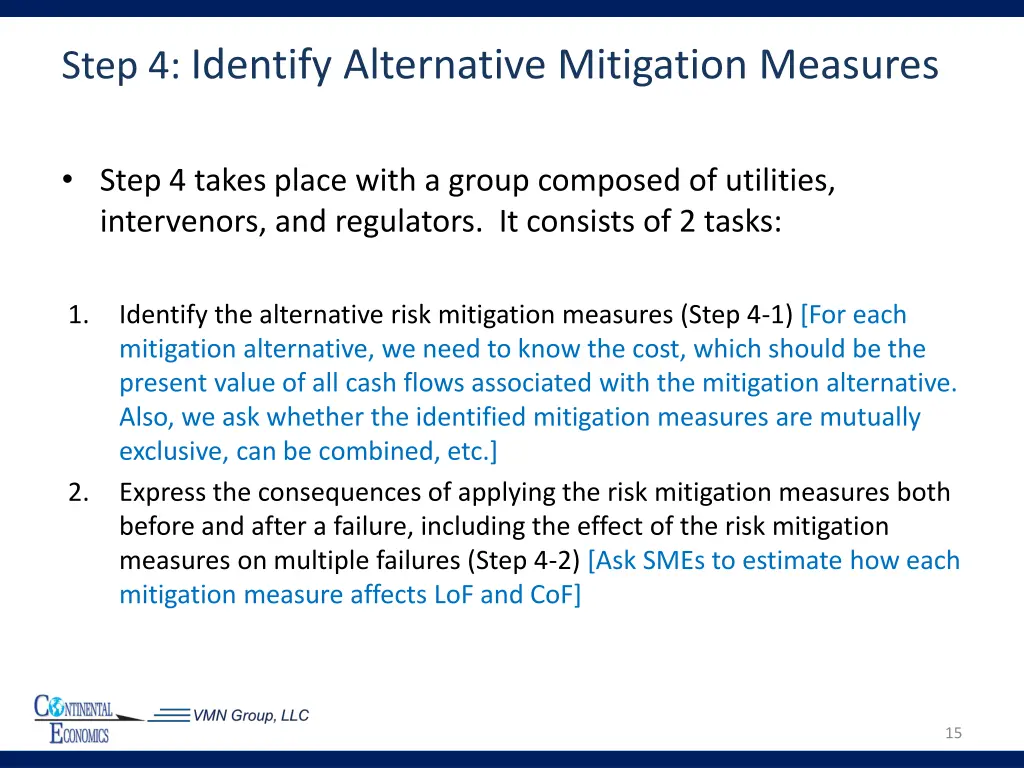 step 4 identify alternative mitigation measures