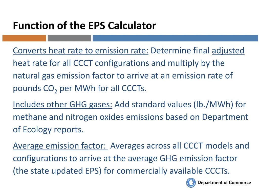 function of the eps calculator