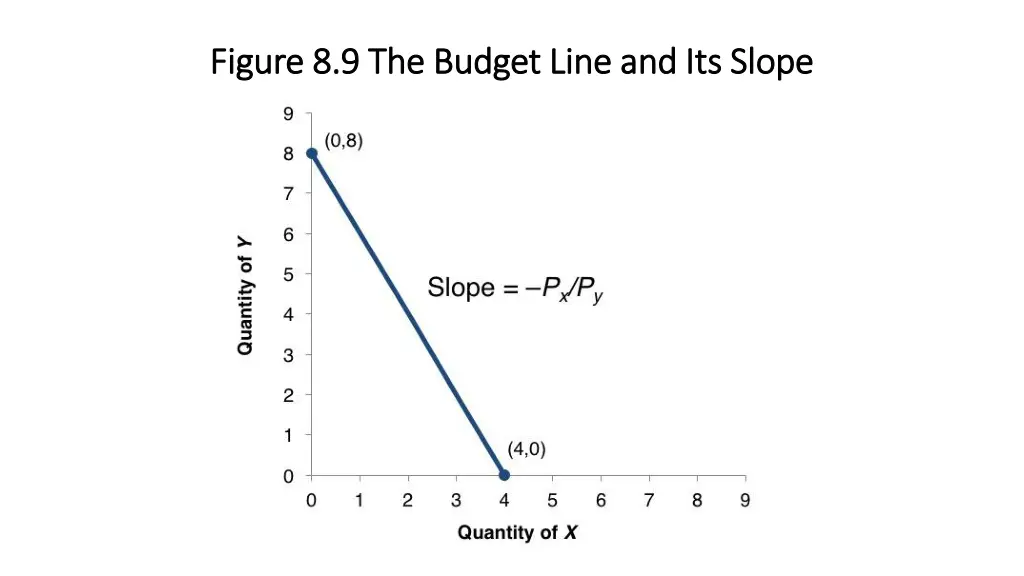 figure 8 9 the budget line and its slope figure