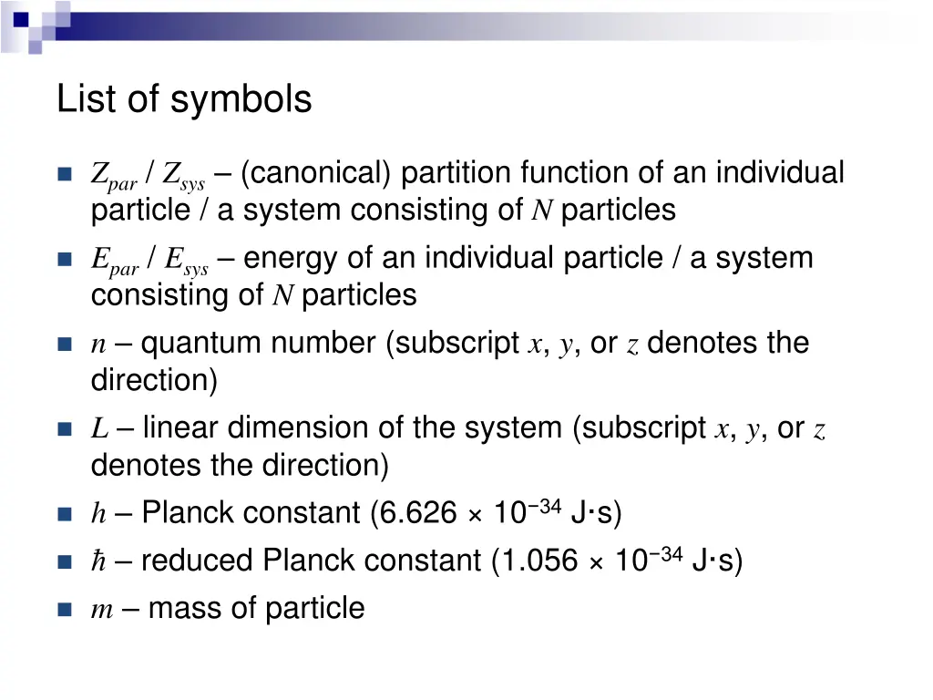 list of symbols 1