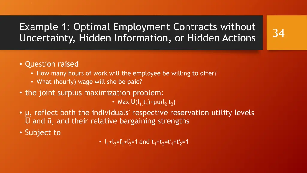 example 1 optimal employment contracts without 1