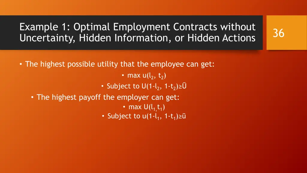 example 1 optimal employment contracts without 3