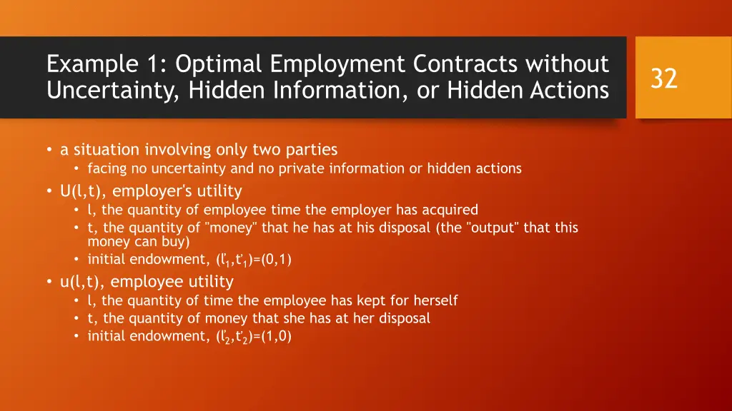 example 1 optimal employment contracts without