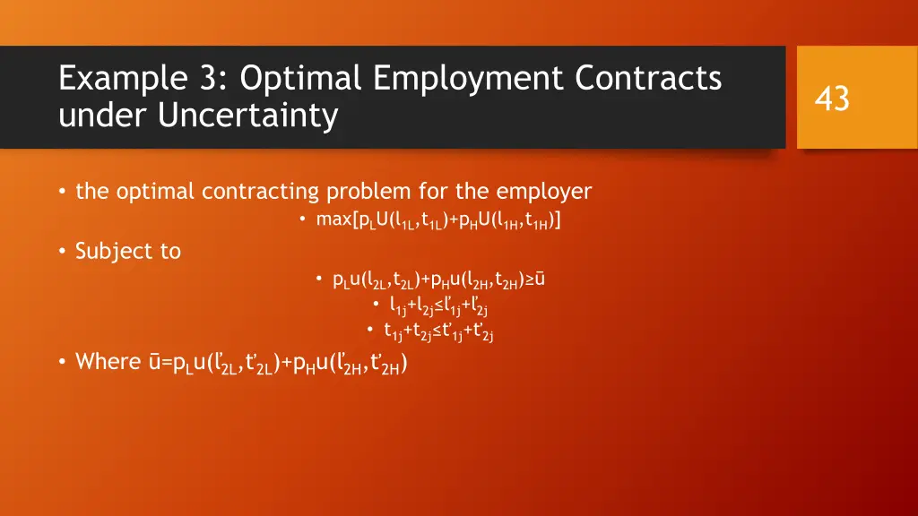 example 3 optimal employment contracts under 1