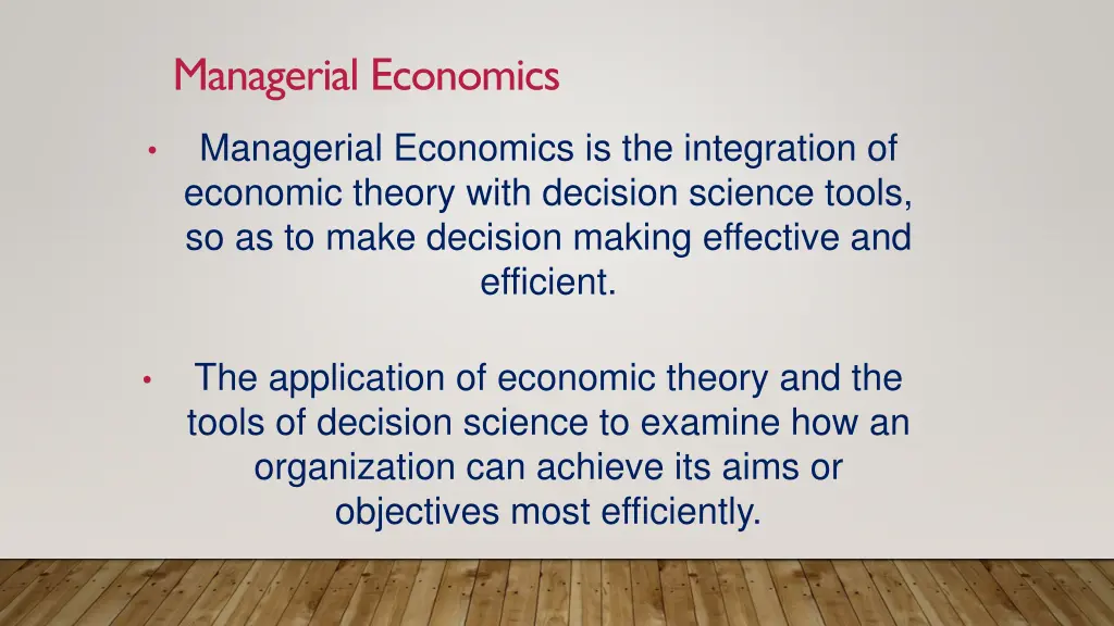 managerial economics