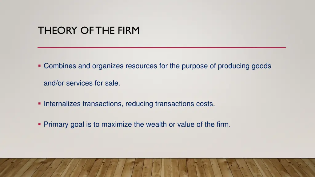 theory of the firm