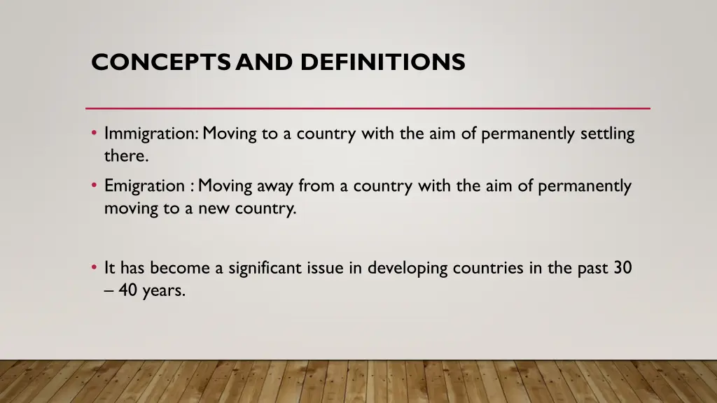concepts and definitions