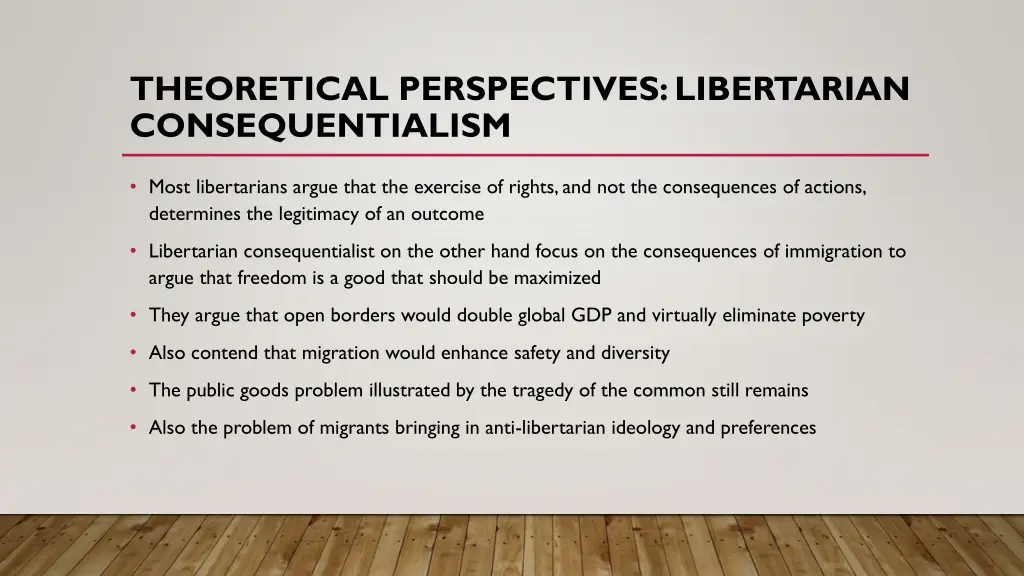 theoretical perspectives libertarian