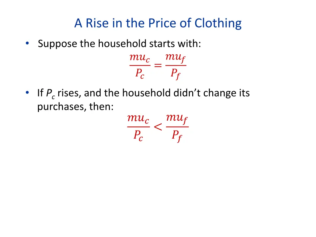 a rise in the price of clothing 2