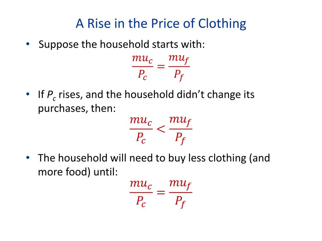 a rise in the price of clothing 3