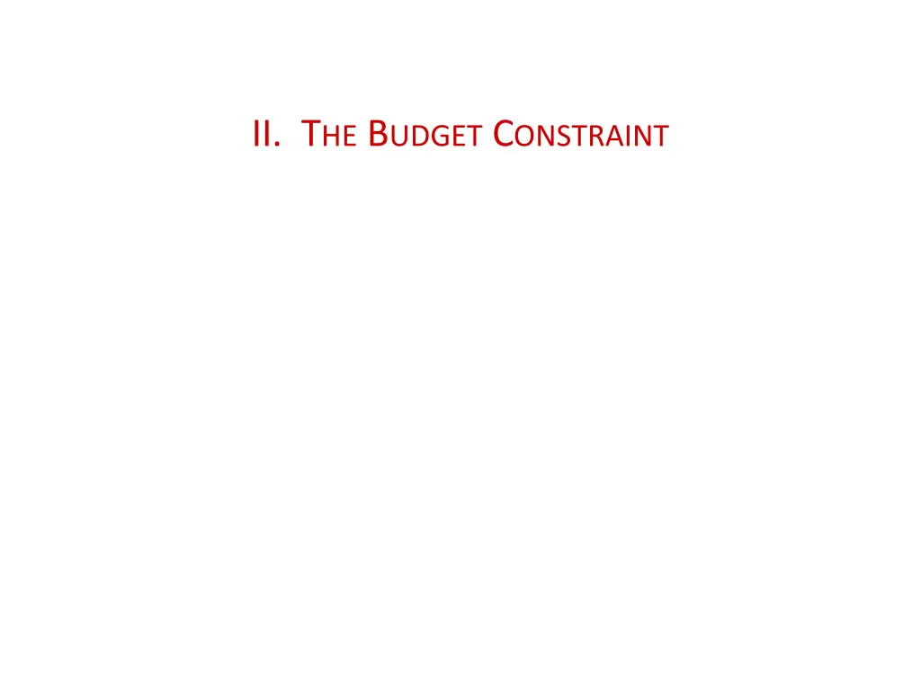 ii t he b udget c onstraint