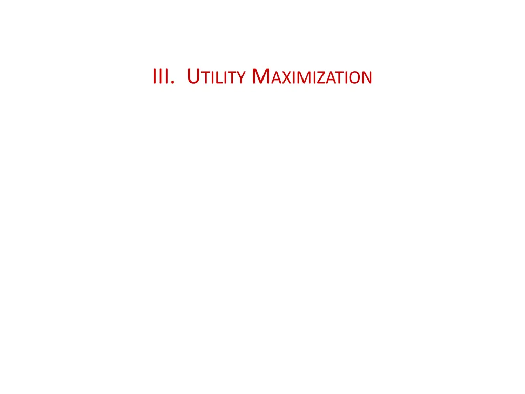 iii u tility m aximization