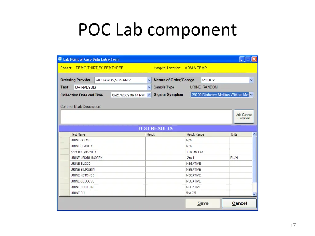 poc lab component