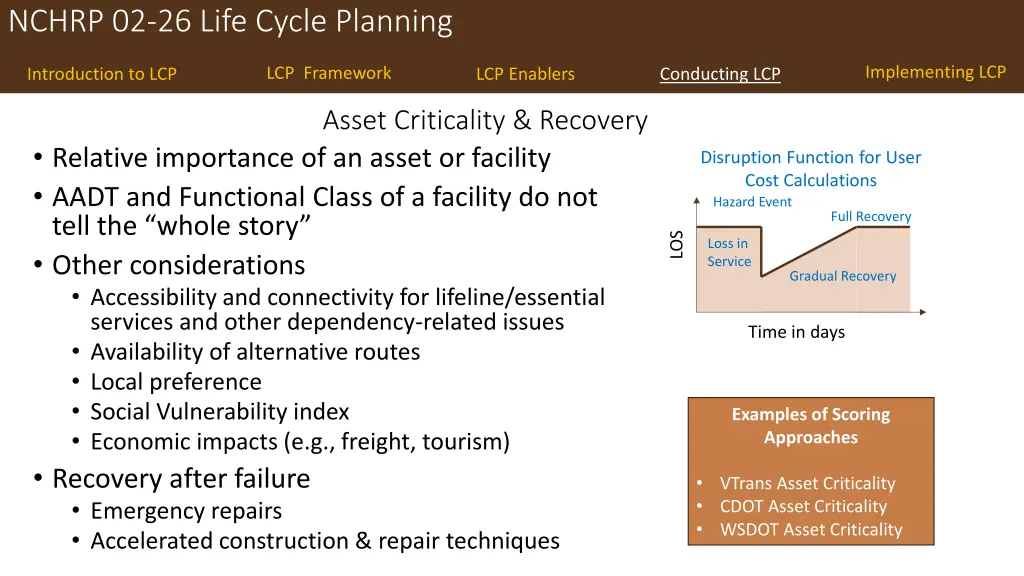 nchrp 02 26 life cycle planning 26