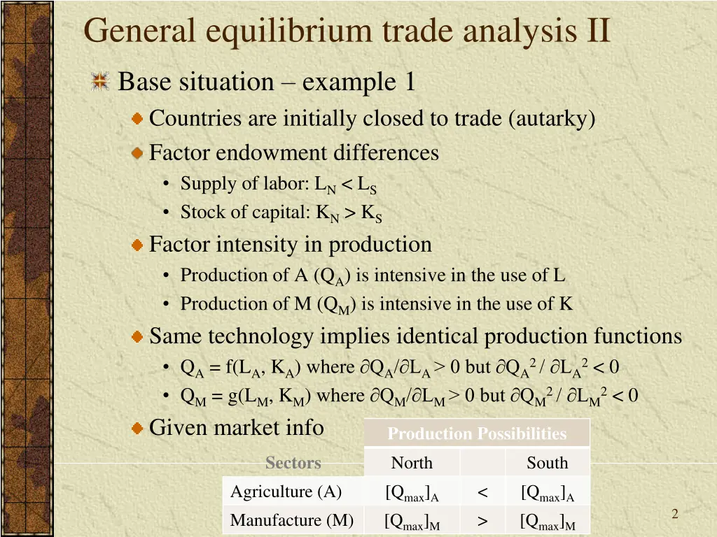 general equilibrium trade analysis ii