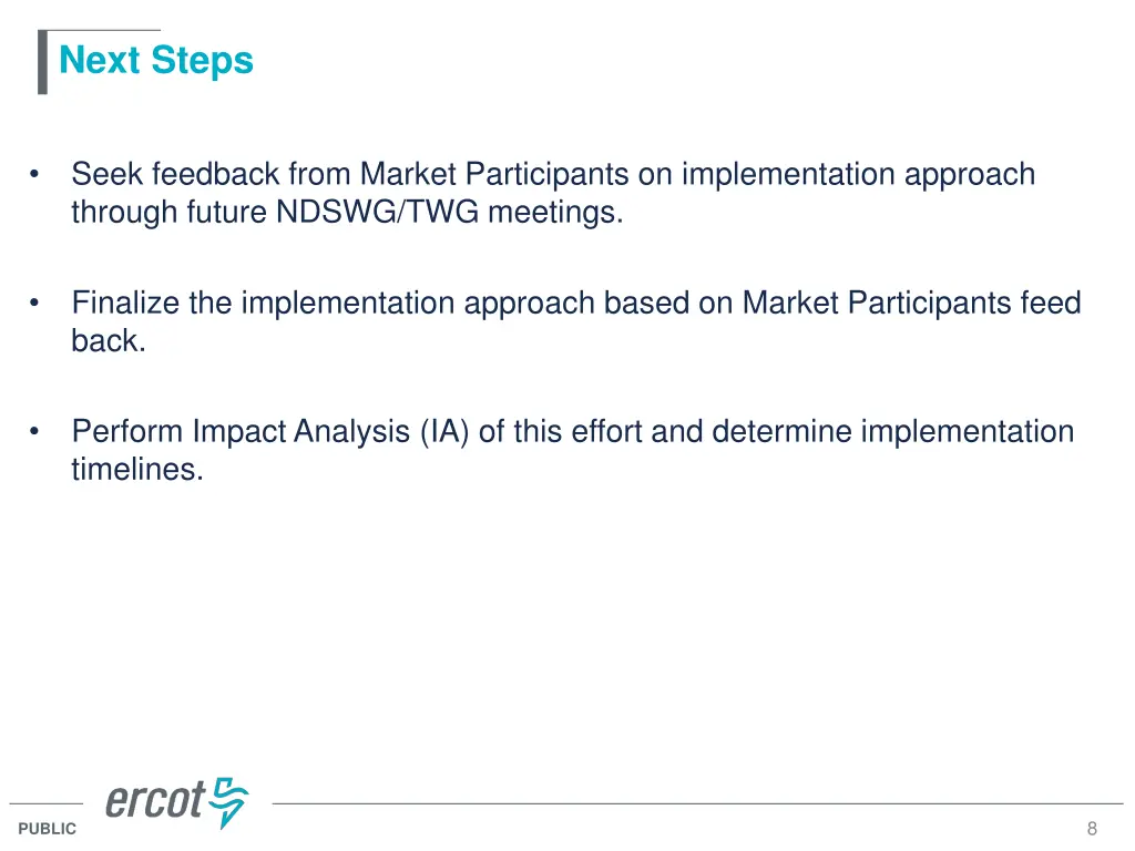 next steps