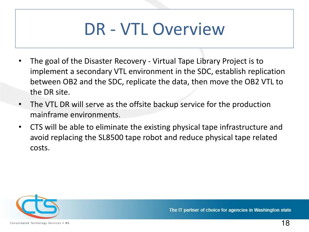 dr vtl overview