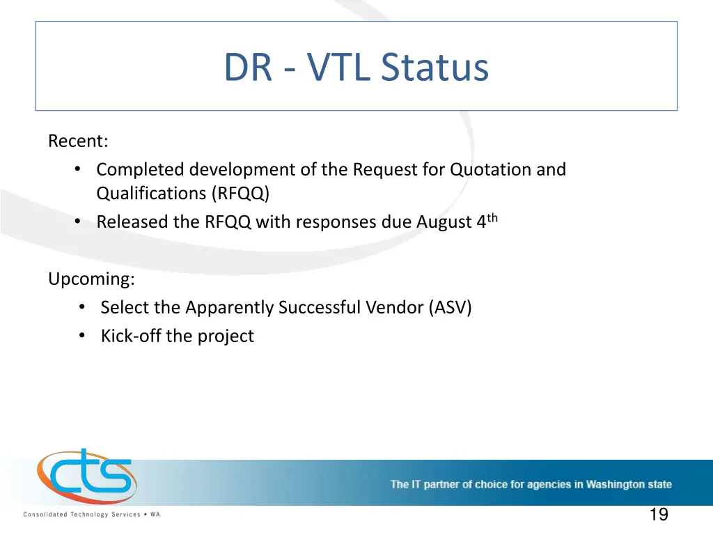 dr vtl status