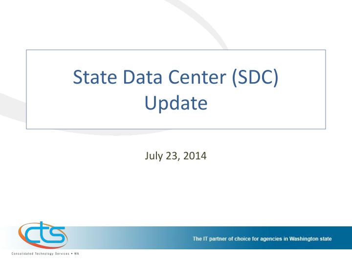 state data center sdc update