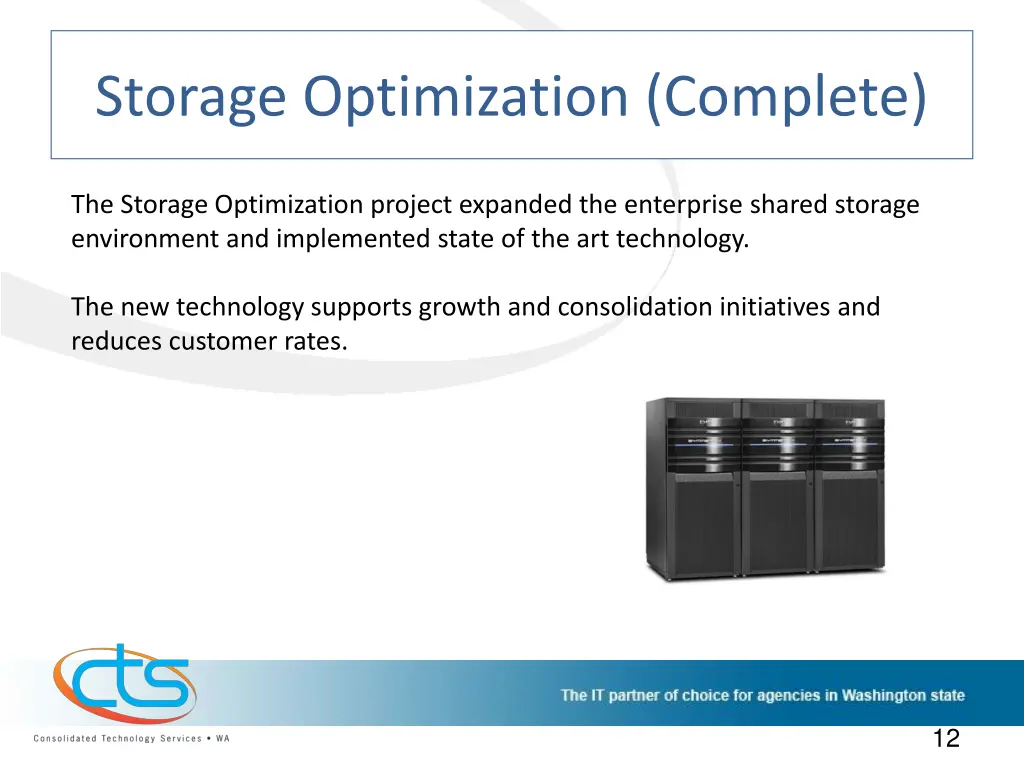 storage optimization complete