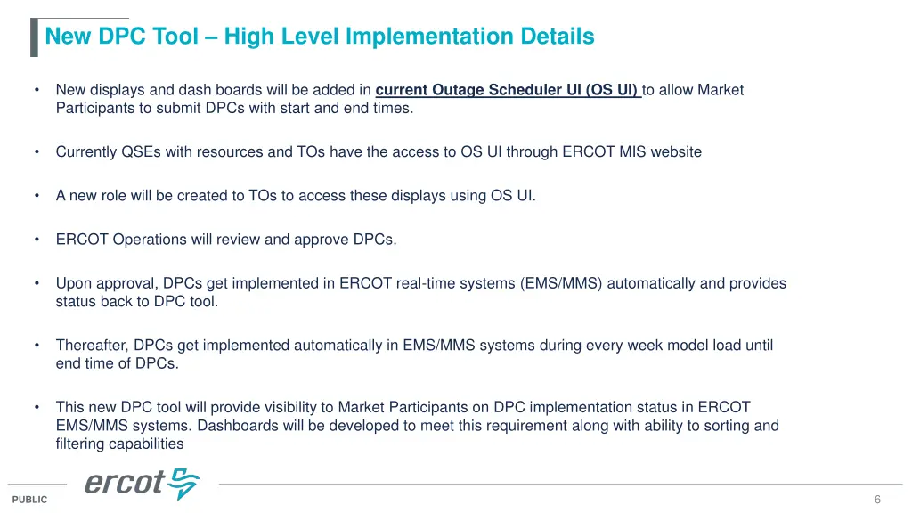 new dpc tool high level implementation details