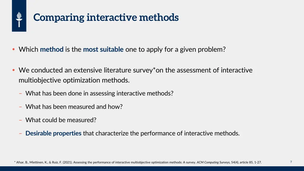 comparing interactive methods